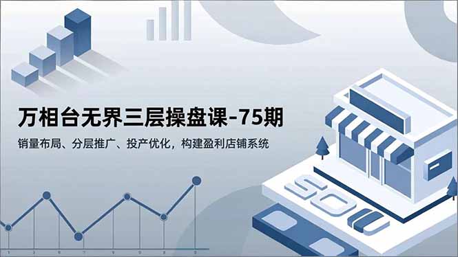 万相台无界三层操盘课-75期,销量布局、分层推广、投产优化,构建盈利店铺系统-灵感工坊云网创