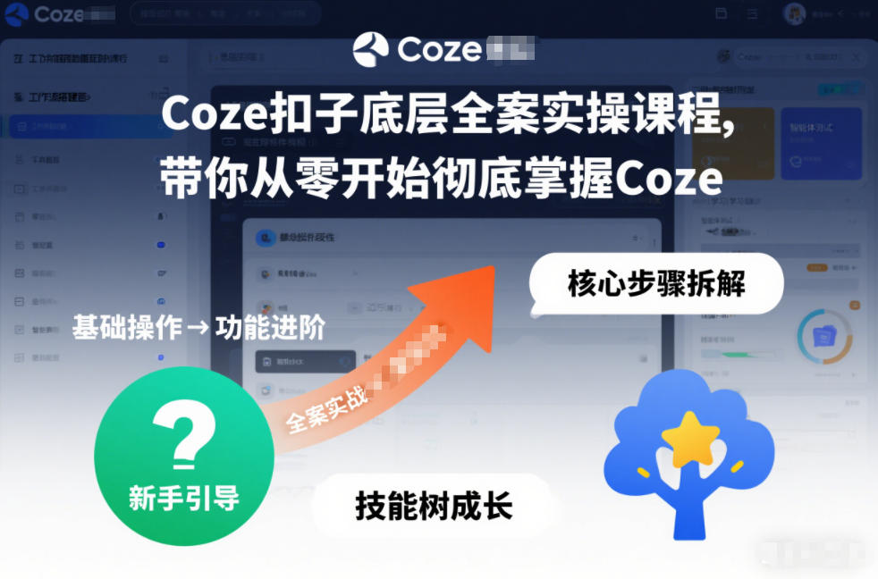 Coze扣子底层全案实操课程,带你从零开始彻底掌握Coze-灵感工坊云网创