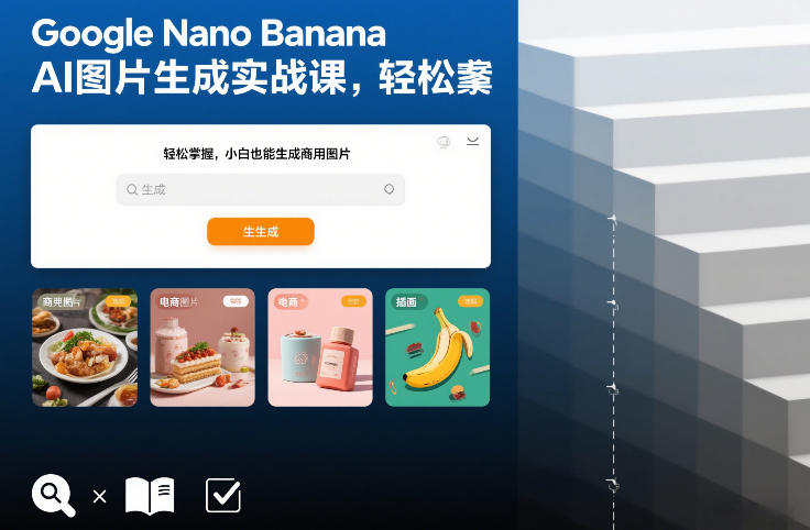 Google Nano Banana AI图片生成实战课,轻松掌握,小白也能生成商用图片-灵感工坊云网创