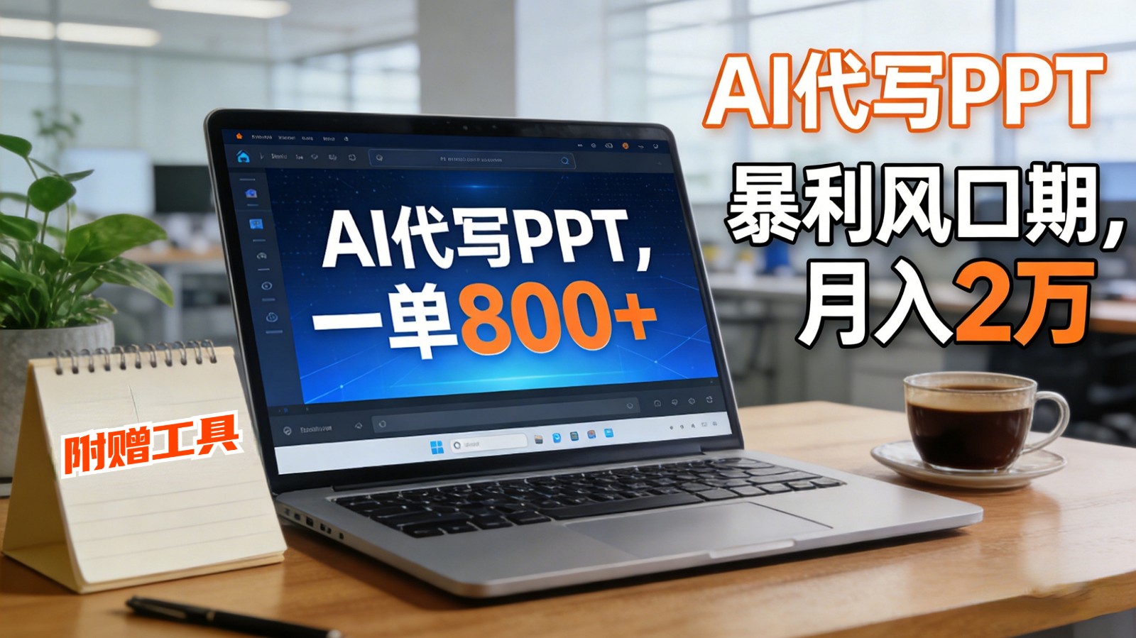 AI 代写做 PPT!一单狂赚 800+,风口期月入 2 万(工具 + 提示词直接送)-灵感工坊云网创