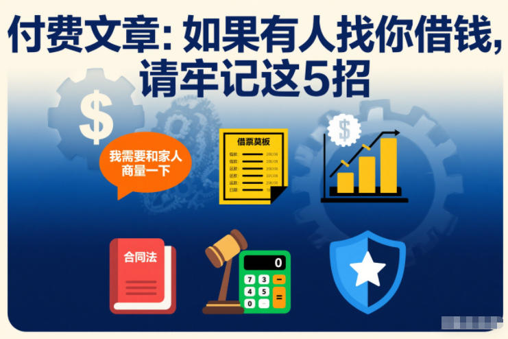付费文章:如果有人找你借钱,请牢记这5招-灵感工坊云网创
