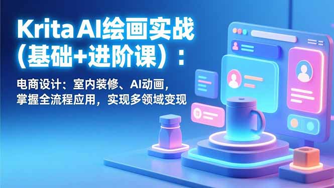 Krita AI绘画实战(基础+进阶课-灵感工坊云网创