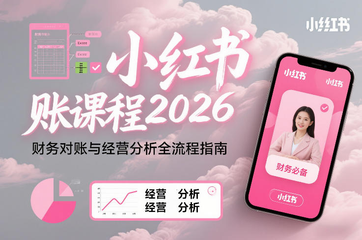 小红书对账课程2026,财务对账与经营分析全流程指南-灵感工坊云网创