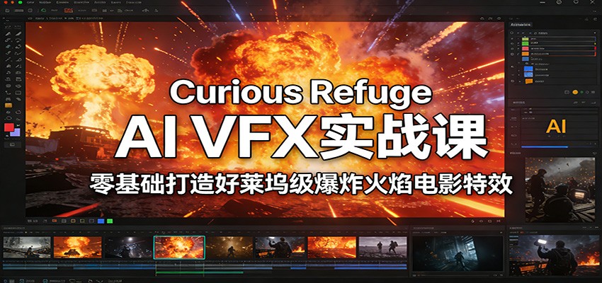 Curious Refuge AI VFX实战课,零基础打造好莱坞级爆炸火焰电影特效-灵感工坊云网创