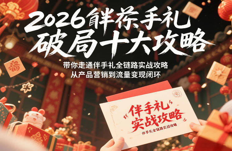 2026伴手礼破局十大攻略,带你走通伴手礼全链路实战攻略,从产品营销到流量变现闭环-灵感工坊云网创